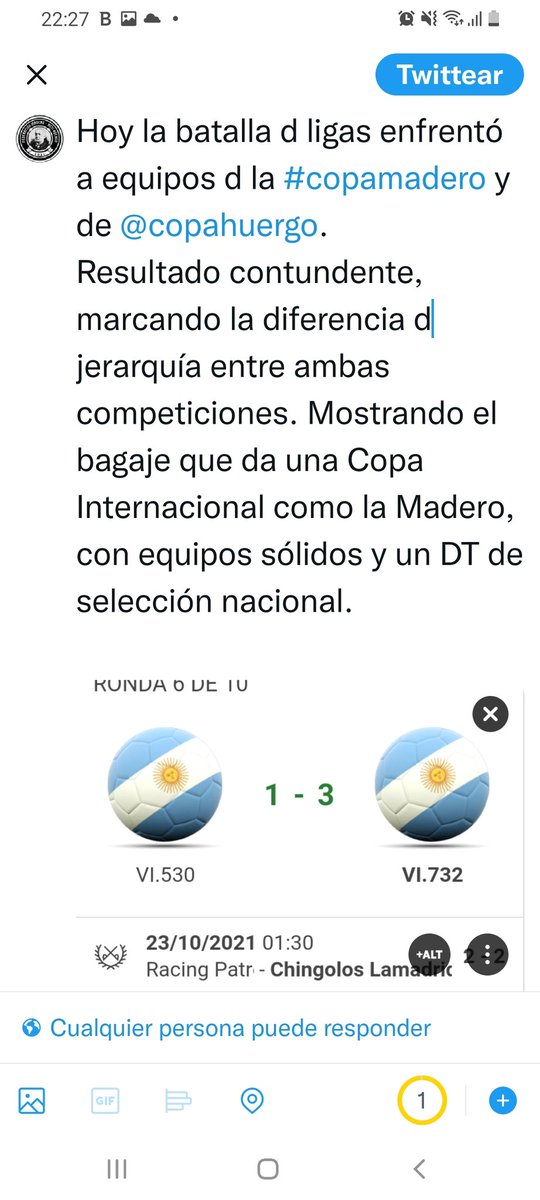 CopaMadero's tweet photo. Acá @os_vikingos VikingBot reportándose después de la goleada.
@copahuergo esa mancha no se borra más. https://t.co/0EJzgYbKXa
