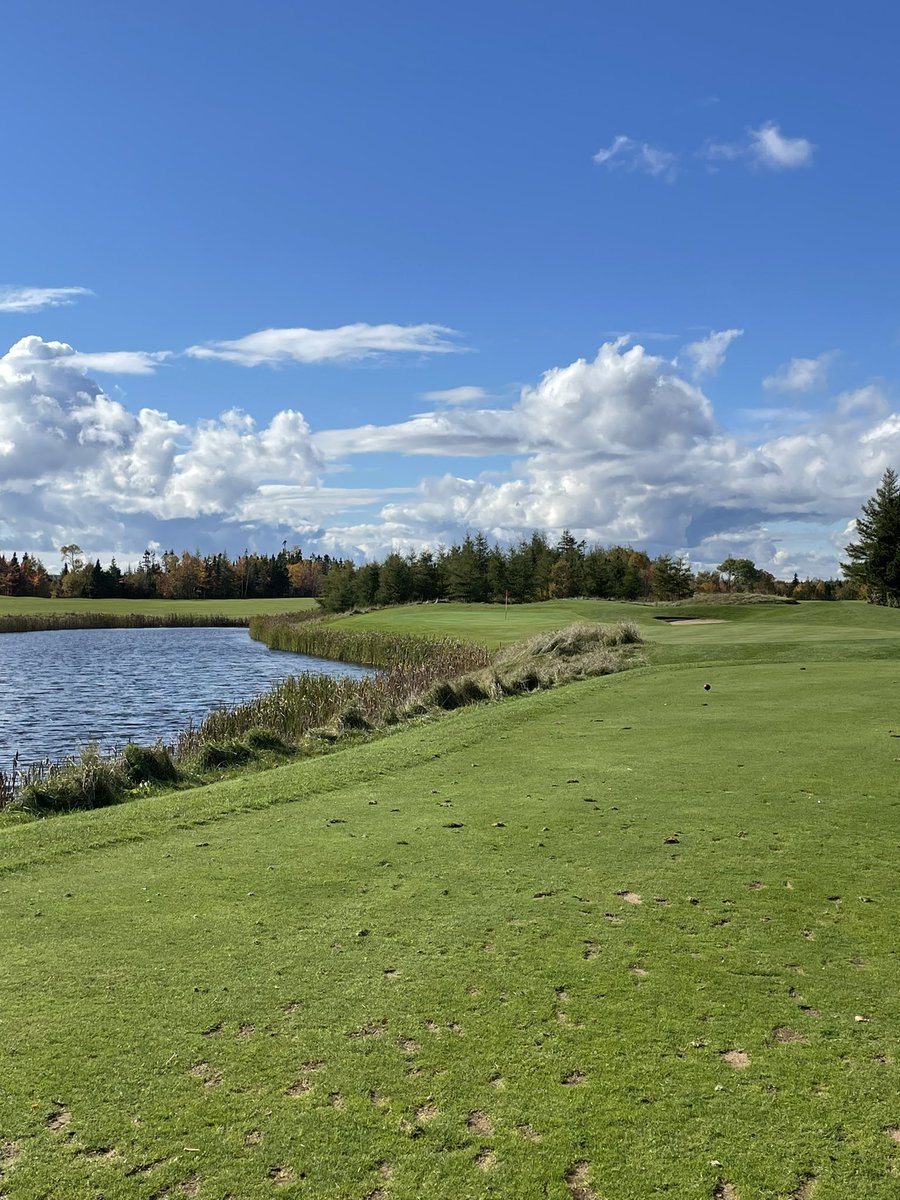 _zNova_'s tweet photo. Autumn Golf is something else! @daltoosh #BellBay #NovaScotia https://t.co/yuJnosBG1K