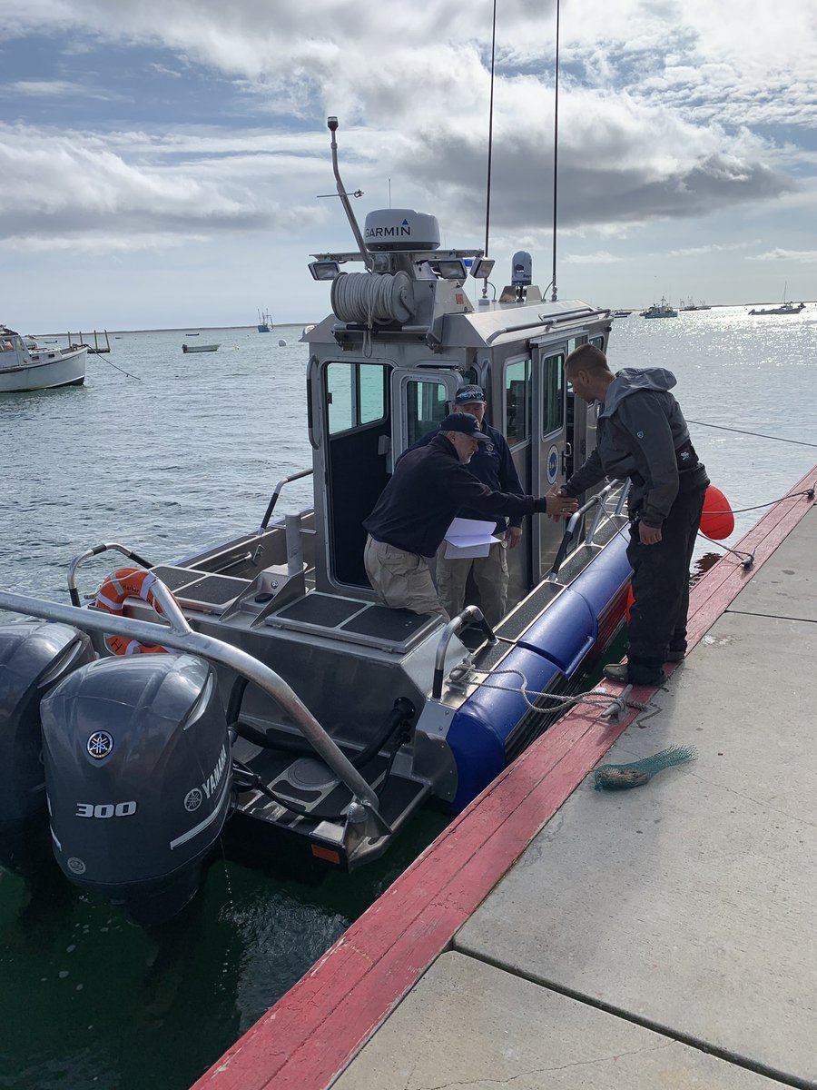 HMCHATHAM's tweet photo. This morning, the Chatham Harbormaster responded to a rpt of a boat taking on water 11 miles E of Chatham with 4 persons onboard.  Good Samaritan’s assisted and all persons we’re xfered to the H-27 response boat. All persons were safe and accounted for https://t.co/TL4gha0H6X
