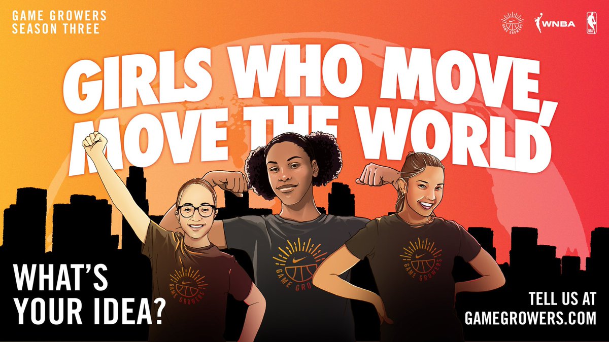 DallasWings's tweet photo. By the time girls reach 8th grade, they are 50% more likely to drop out of sports than boys. Team up with us to help beat those odds!
Weโre seeking 7th & 8th graders with a #GameGrower idea to grow sports for girls in their area.
๐: https://t.co/BXBEUTQUX2 https://t.co/Nmslc6AbGp