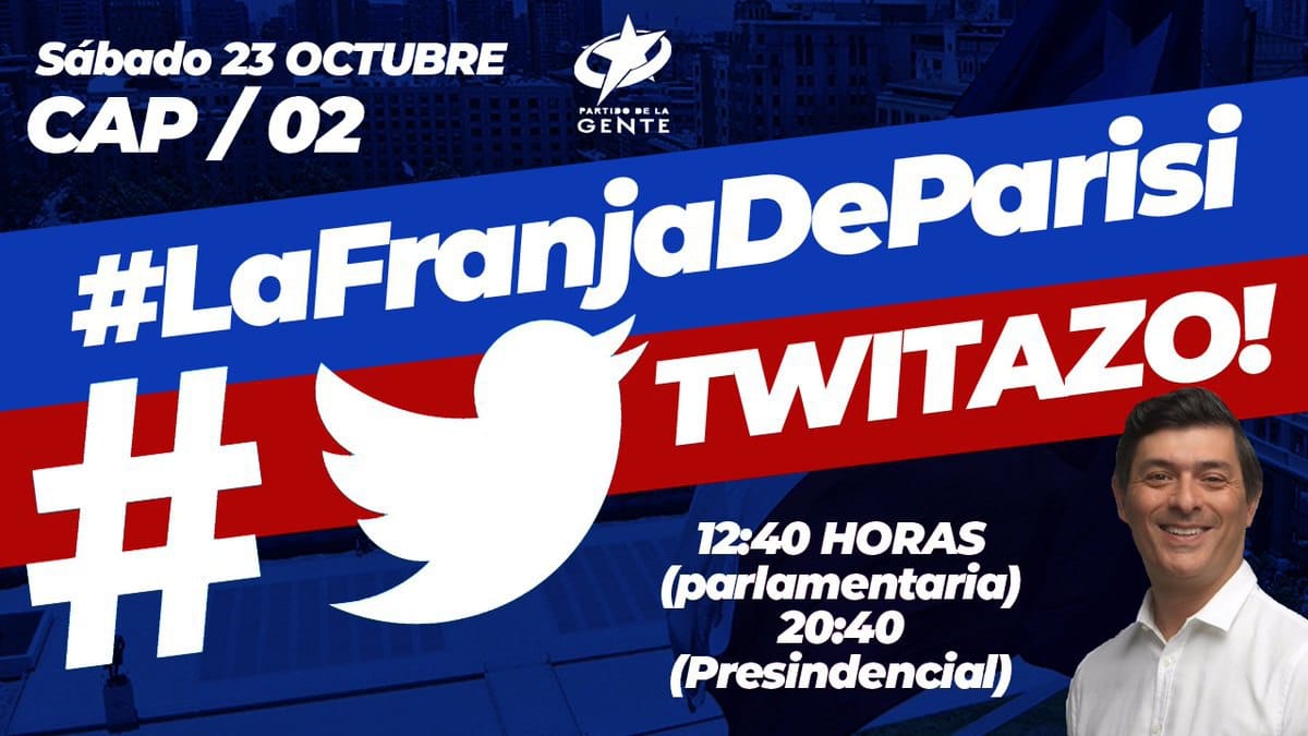 Gabriel_Tirado's tweet photo. #LaFranjaDeParisi #LaFranjaDeParisi

Vamos #pdgchile #VOTA7 #ParisiPresidente2022 https://t.co/3ppapp6GTy