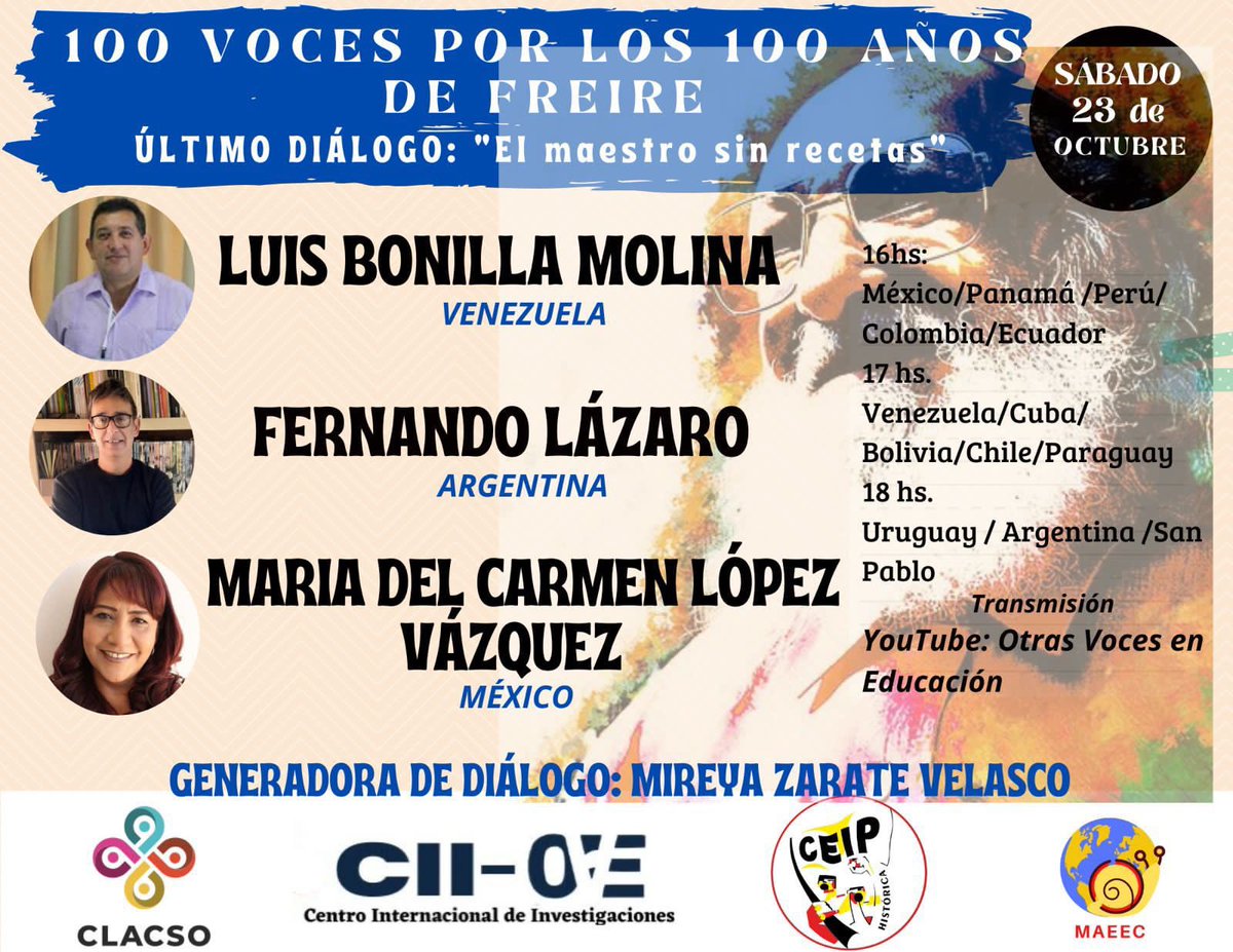 ovemundo's tweet photo. 🗣Conversatorios para esta tarde #23oct por nuestro canal de YouTube https://t.co/dyU36Sipys
L@s esperamos 🤓✍🏻✌🏻😁👇🏼
@lhan55 @ManuelGilAnton @kbatthyany @_CLACSO @pablovommaro @Luis_Bonilla_M @cinemavariete @CEIP_Historica @fergero @JurjoTorres @SergioDunstan @sauleliba https://t.co/vKVSfIff6J