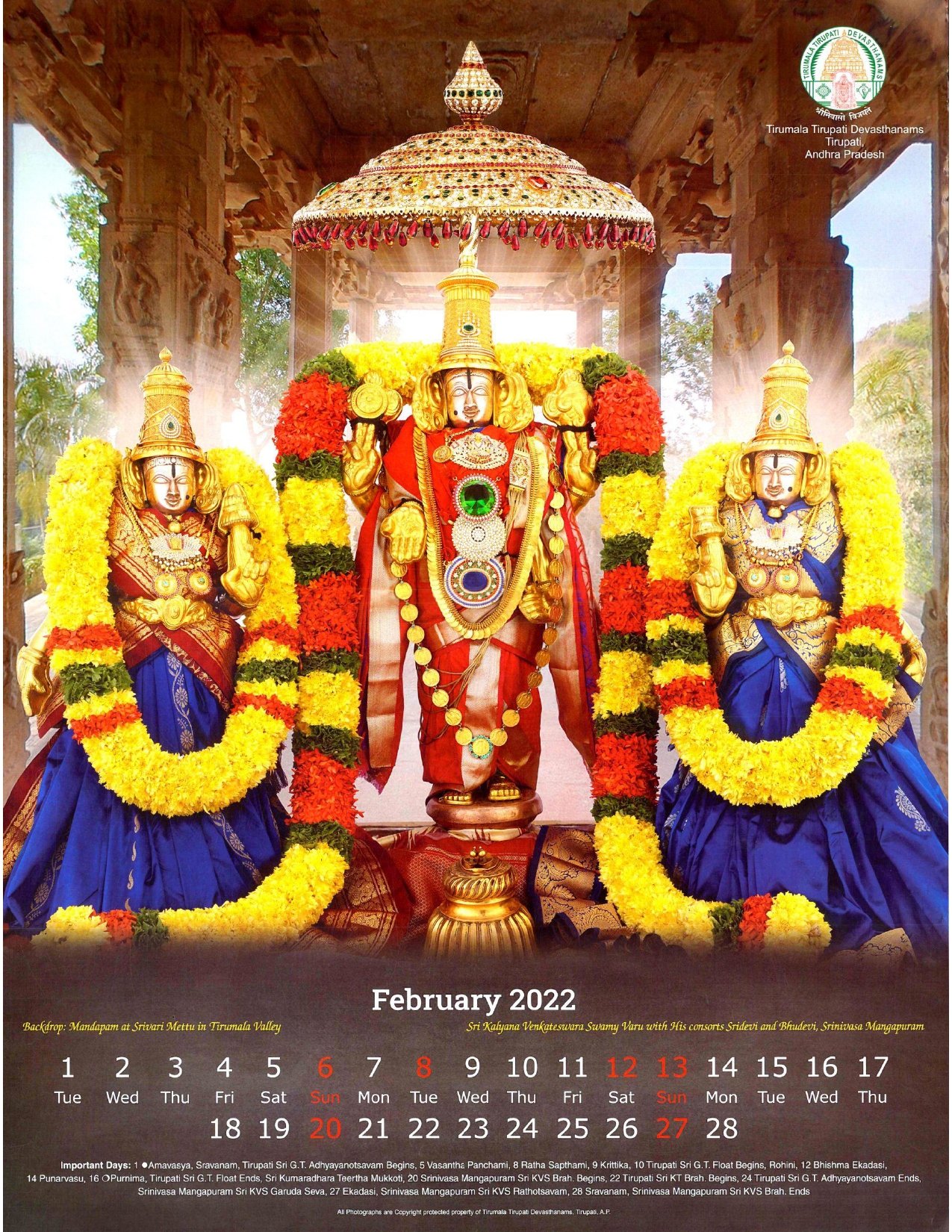 TTD Seva on X: "FEB 2022 Calendar 🙏🙏 TTD 2022 Calendar Available now:  https://t.co/WhX6mZMODZ #LordBalaji #TTD #Tirumala #Tirupati #Blessings  https://t.co/oSuGEUW8pl" / X