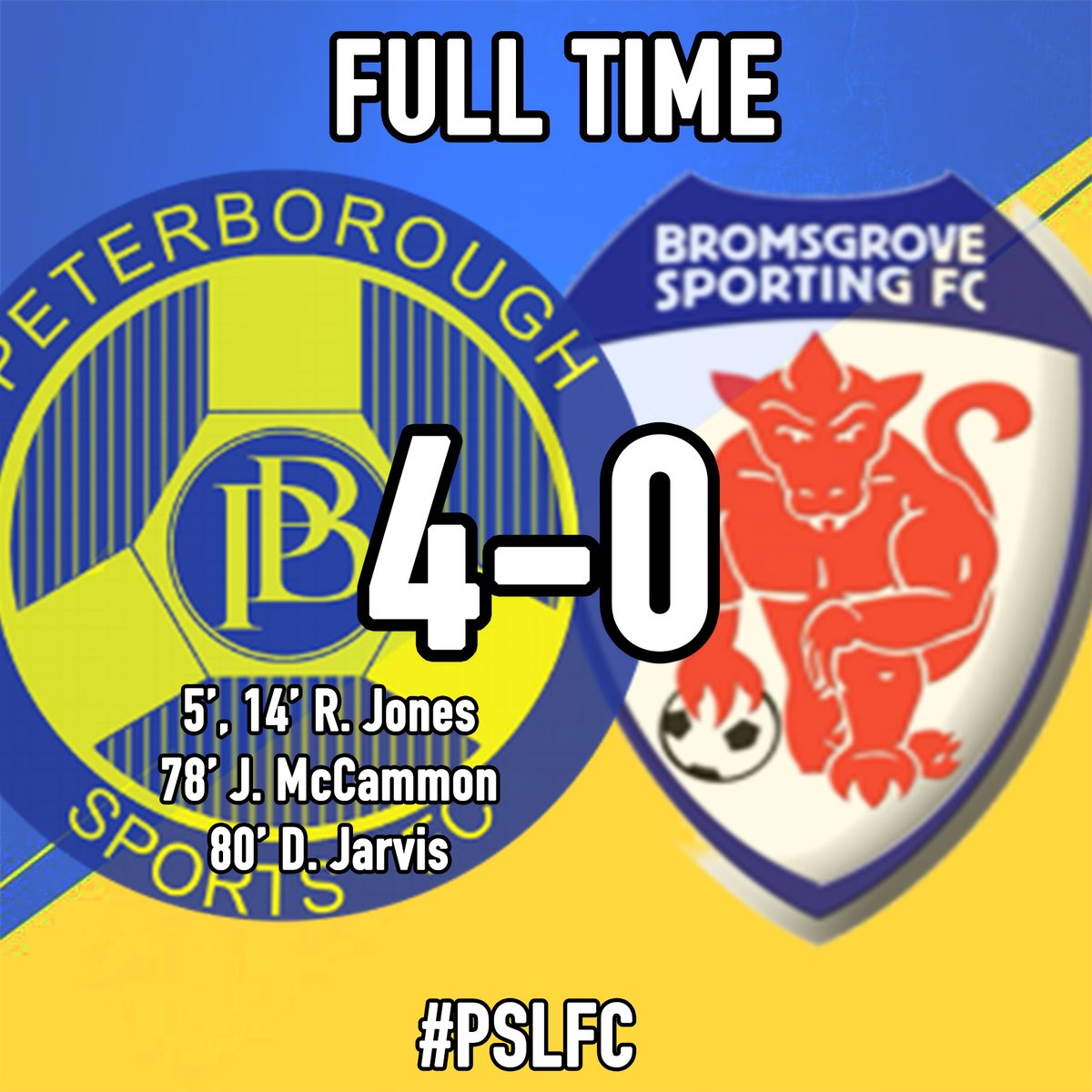 FT | <a href="/SportingFC/">Bromsgrove Sporting</a> 0-4 @PSLFC 

4 goals✅
Clean sheet✅
A win on the road✅

That's how you bounce back!! A huge win for Sports after a tough week of results!

Many thanks to Bromsgrove for their hospitality &amp; safe travels to all Turbines who made the trip!

#PSLFC