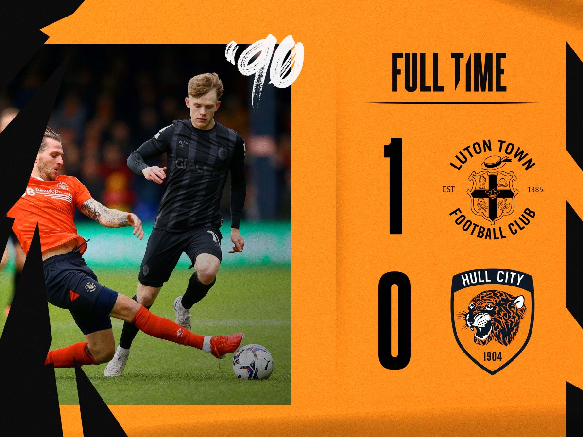 HullCity's tweet photo. Full-time at Kenilworth Road.

#hcafc | #theTigers https://t.co/OFzXYMrfp4