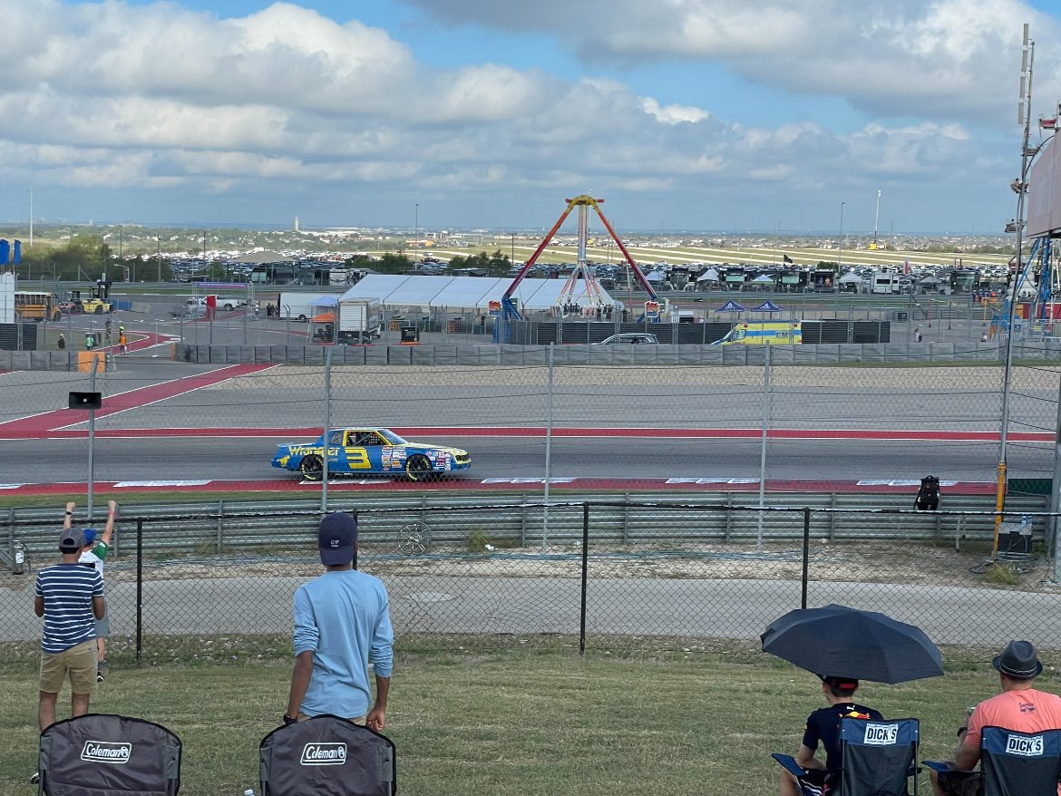 EdithFischer's tweet image. Daniel Ricciardo driving Earnhardt’s Wrangler 4 at COTA! #F1 #Ricciardo #USGP