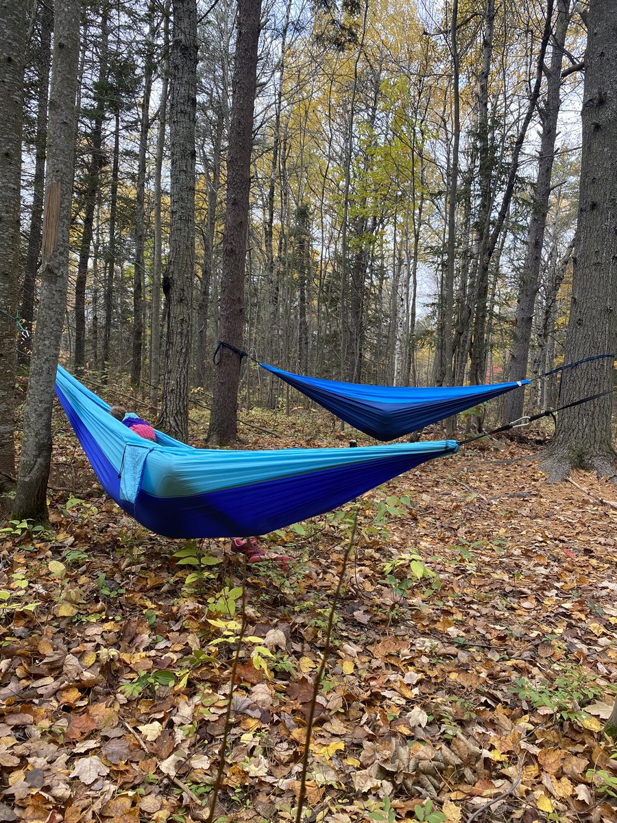 KinnieKin5's tweet photo. Why do we draw on “adventure” to get kids outside? C’mon girls, let’s go set up the hammocks and I’ll give you 🍫….maybe nature can draw them in and not the bribes…. 🤯 #OutdoorEdu520 @asforan https://t.co/6Lv1XDWBGi