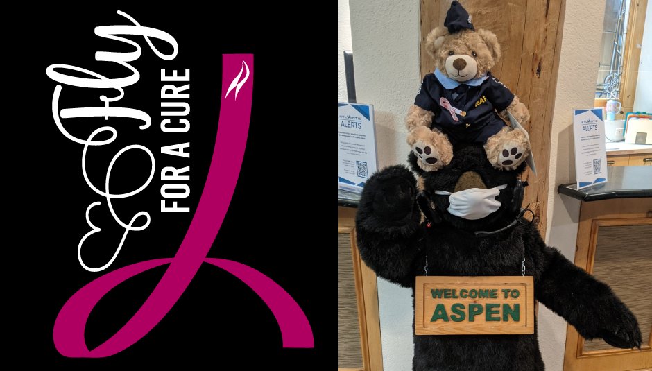 ParagonAviation's tweet photo. Thanks to the team at @AtlanticFBO, Captain Romeo poses with his "cousin" after a short flight to Aspen, Colorado to raise awareness and donations for #breastcancerresearch. 

Learn how FBOs are joining the cause at https://t.co/07k940WB5Y

#FlyForACure #ThinkPink #BreastCancer https://t.co/Pd40zTR9aE