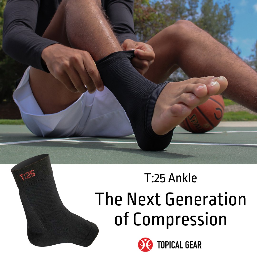 The medical team at Topical Gear created T:25 Ankle to speed up the reaction time of the muscles that protect the lateral ligaments. When an athlete needs to reduce the risk of injury or rehab an ankle injury, they should be wearing T:25 Ankles.
Order here bit.ly/3wTvgon
