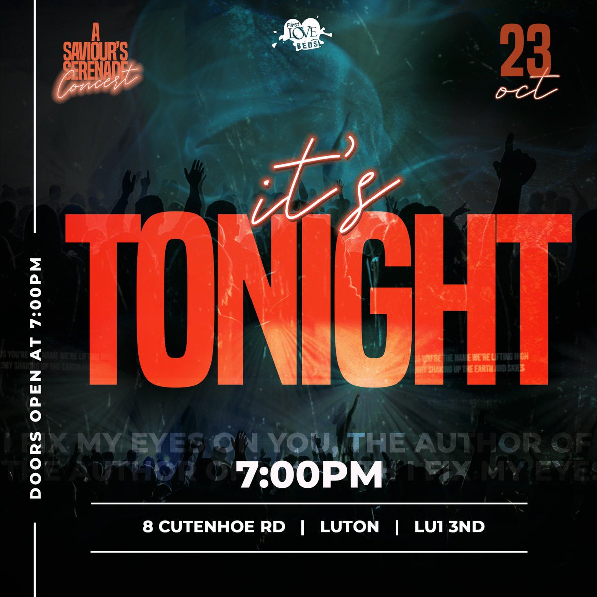 FirstLoveBeds's tweet photo. IT’S TONIGHT🥳🥳🥳  The day we’ve all been waiting for…🙌🏾🙌🏾🙌🏾 

Our Saviour’s Serenade is tonight at 7pm at 8 Cutenhoe Road, Luton, LU1 3ND  

I hope you’re excited because it’s going to be an awesome experience. https://t.co/f1eu8EPbpv