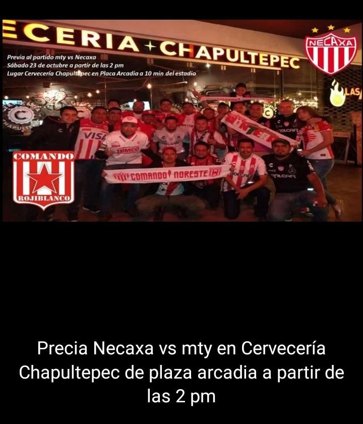 comando_necaxa's tweet photo. Todo Listo Para Hoy La Banda de Rayos Presente en MTY!!!
También Tendremos Previa del Comando Antes del Juego Para Todos Los Que Gusten Caer Invitación General Para Toda La Gente de Necaxa!!!
#Reynosa
#Laredo
#Morelos
#Heroica
#ComandoNoreste
#ComandoRojiblanco https://t.co/SIWxi3keTa