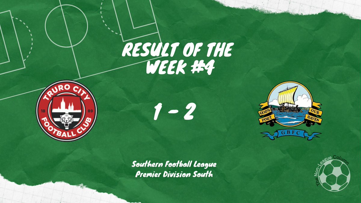 Result of the Week #4

<a href="/GosportBFC/">Gosport Borough FC</a> beat <a href="/TCFC_Official/">Truro (C)ity FC</a> to take the 3 points and climb up to third place in the <a href="/SouthernLeague1/">The Pitching In Southern Football League</a> Premier South Division.