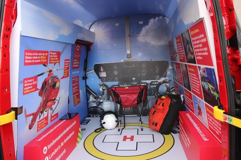 LDNairamb's tweet photo. Our helivan 👇 Did you know that the inside of our helivan hosts a replica of the interior of London's Air Ambulance helicopter? https://t.co/zASbfwnN1F
