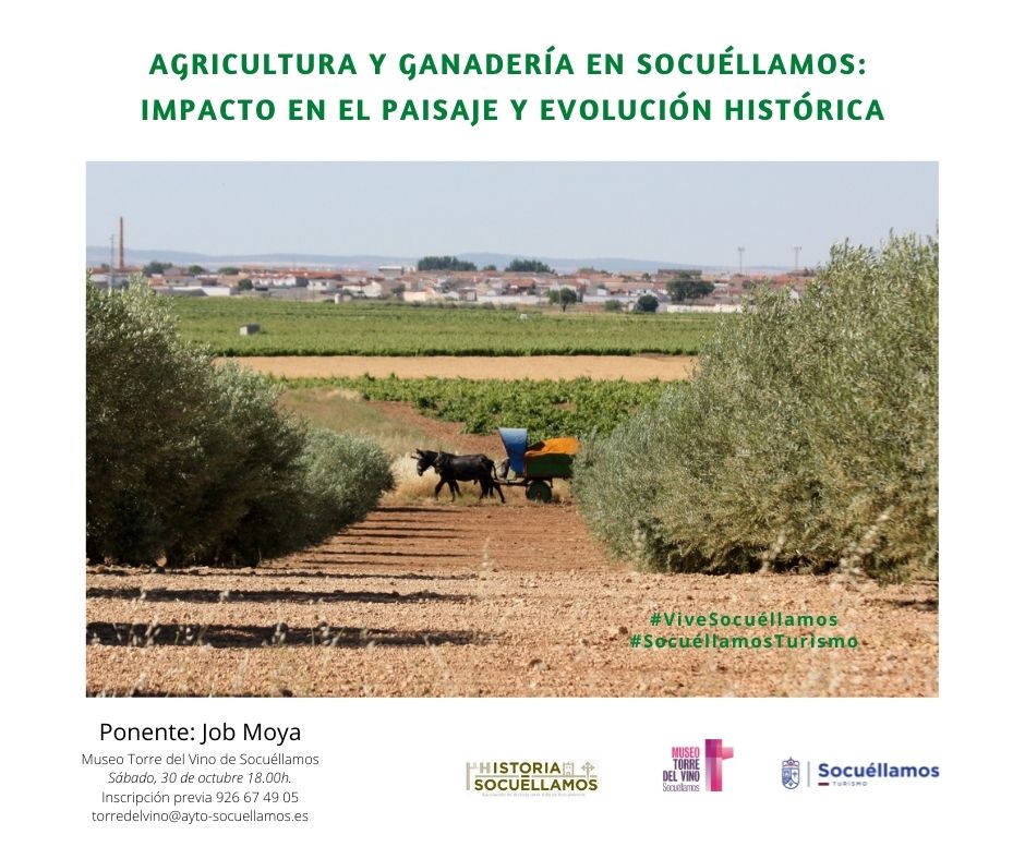 Enmarcada en la 'Feria de Todos los  Santos', la @AS_HistoriaSocu  nos va a ofrecer la conferencia: 'Agricultura y ganadería en Socuéllamos: Impacto en el paisaje y evolución histórica'.
#MTDVS  #ViveSocuéllamos #RutadelVinodeLaMancha #EnoturismoRVE   #DOLaMancha #museosdelvino