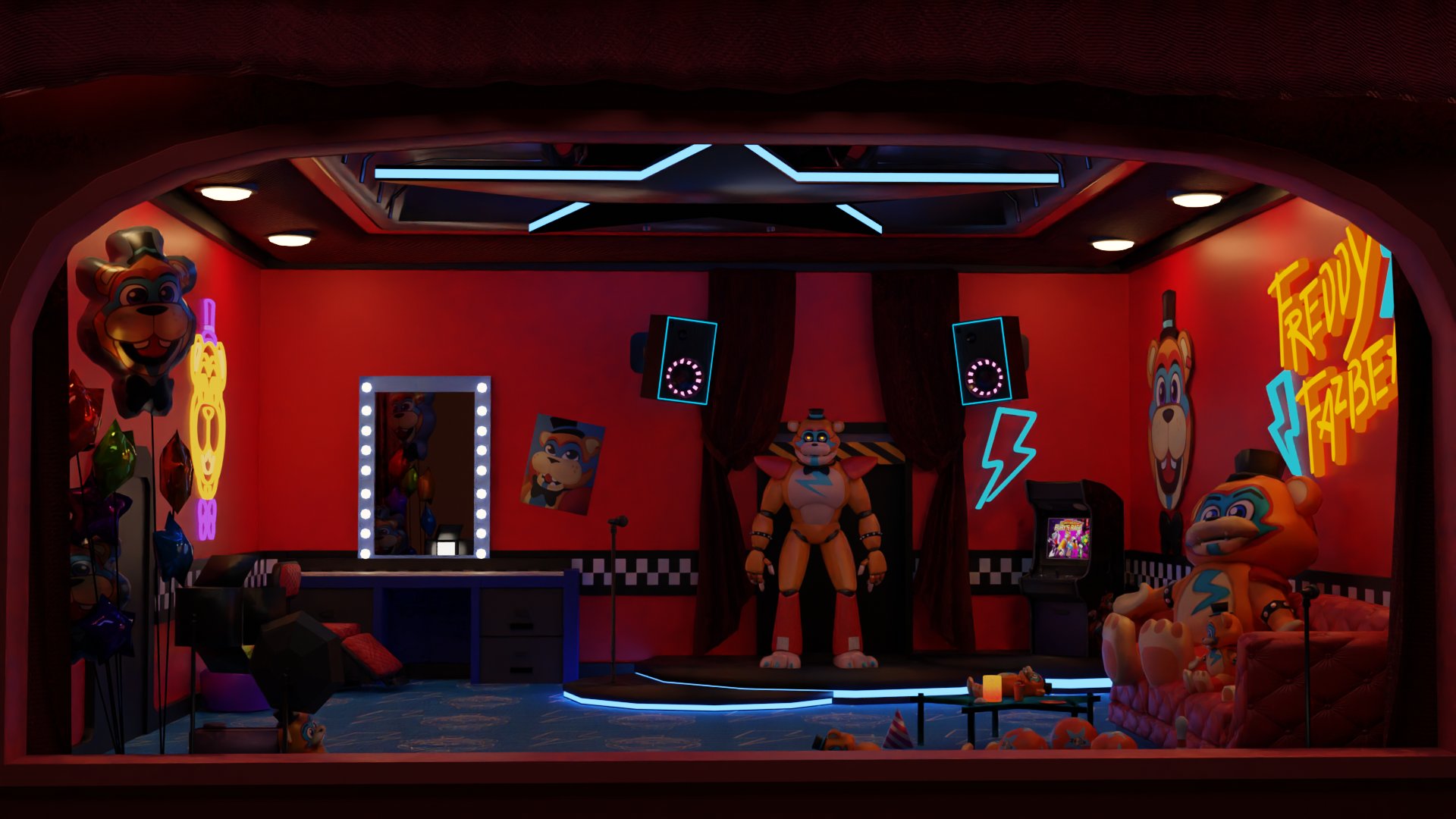 Acid_Love on X: Fnaf sb animatronic rooms are pretty much done