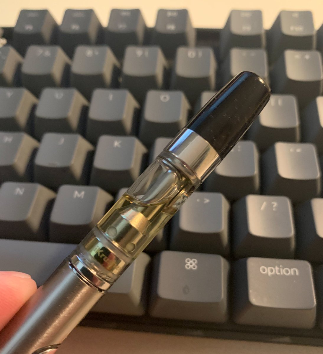 RobbinsGroupLLC's tweet photo. [4/4]

THC-O-A is supposedly lightly psychedelic. 

My personal sample of #THCOA—in the form of a 510 vape cart—has yet to reveal any psychedelic efficacy. However, I have a relatively steep overall tolerance; a newbie might be talking to their stuffed animals. https://t.co/t7pc43nW2f
