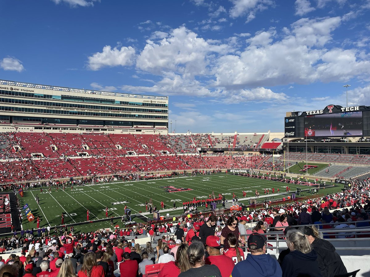 643coach's tweet photo. WRECK โEM TECH! First game Iโve been to in Lubbock in more than 10 years! #GunsUp #TTUAlum https://t.co/9h4OgtferQ