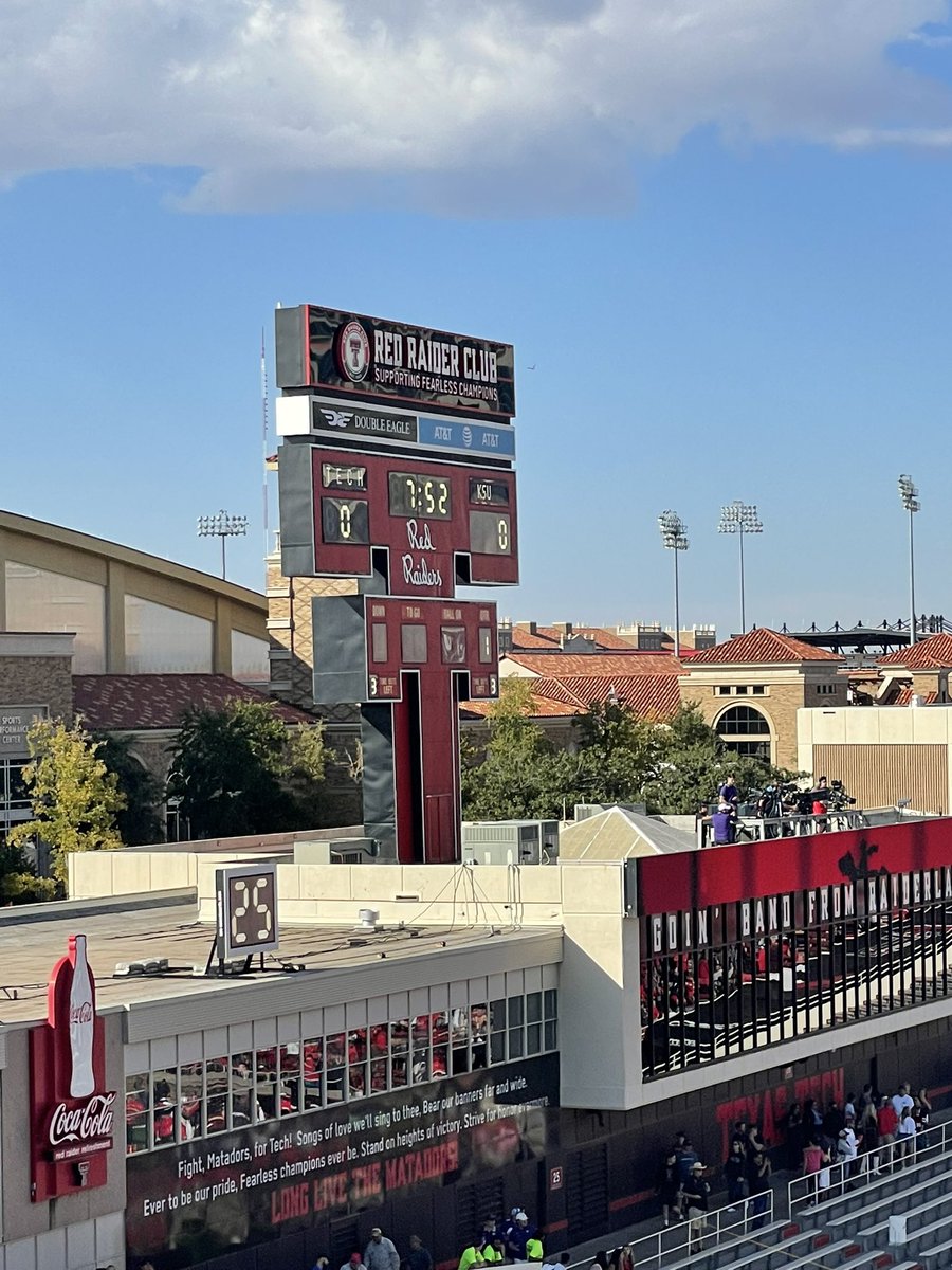 643coach's tweet photo. WRECK โEM TECH! First game Iโve been to in Lubbock in more than 10 years! #GunsUp #TTUAlum https://t.co/9h4OgtferQ