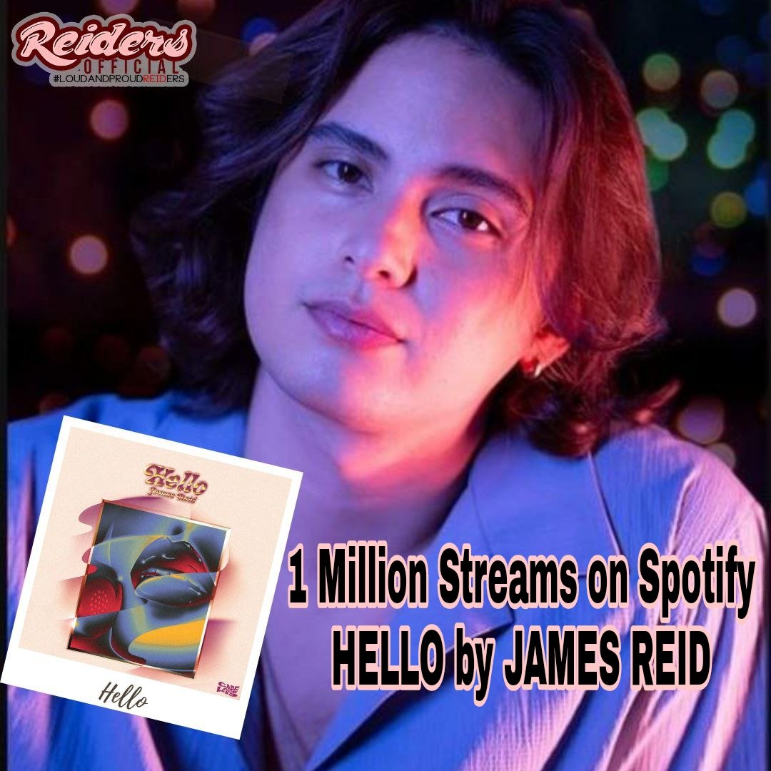 REIDersOfficial's tweet photo. Congratulations @tellemjaye your #HelloJamesReid has reached 1M streams now  on @Spotify! 

Thank you very much REIDers and everyone who keeps on streaming and listening James music ❤️🙏

There's more to come, stay tuned! 

#JamesReid | JAMES REID https://t.co/dpCW2shXHU