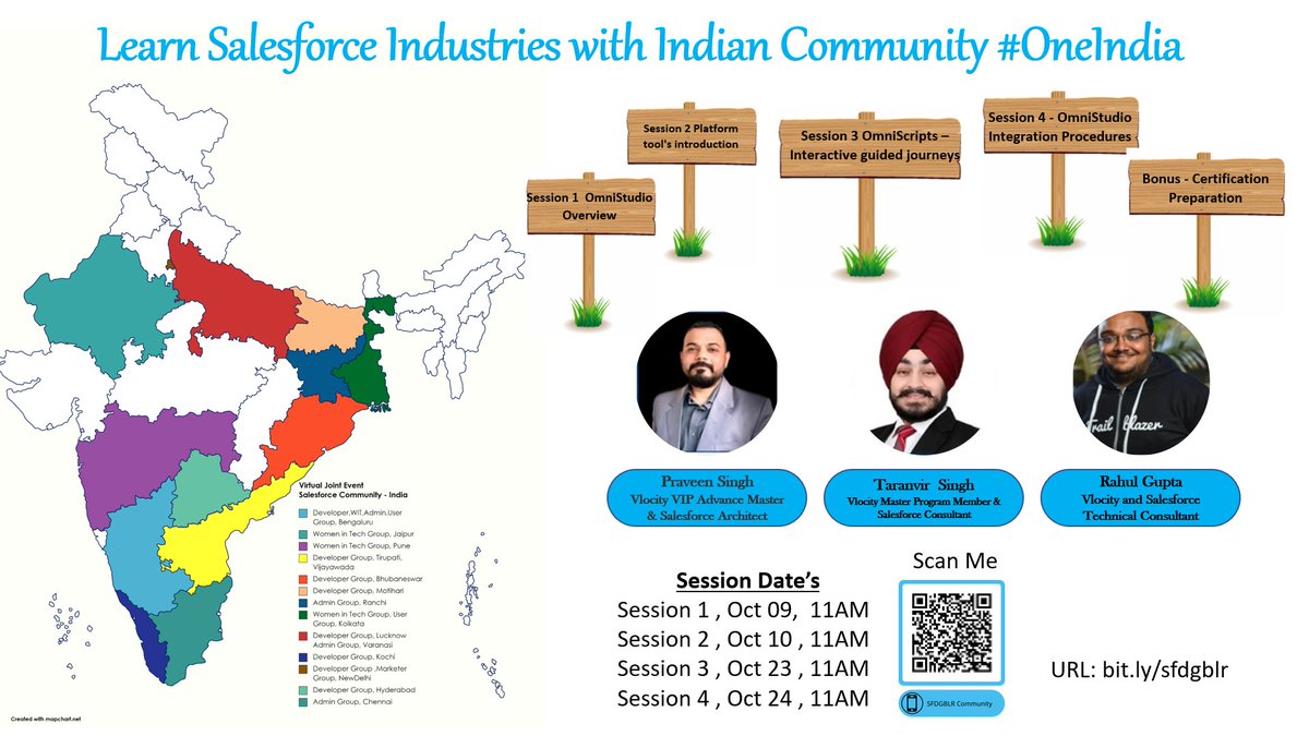 iKishorebt's tweet photo. Tomorrow is going to be the LAST DAY of this MEGA LEARNING Series of  @salesforceind.
Don't Forget to RSVP and JOIN the session 

Our Awesome Speakers @pravsingh1987
 @iamtaran42 @irahulgupta7 are warming up for the session. 
Are you Joining us? https://t.co/jdcneVigeG