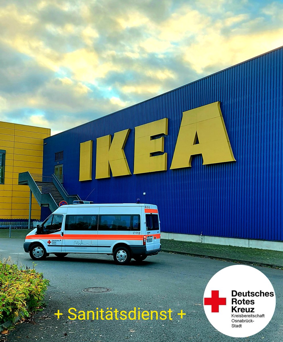 drkosstadt's tweet photo. +++ Sanitätsdienst +++

Heute sind wir wieder mit 2 Sanitätern unserer Kreisbereitschaft den Tag über zur sanitätsdienstlichen Absicherung bei IKEA. https://t.co/niSwUHIsJj