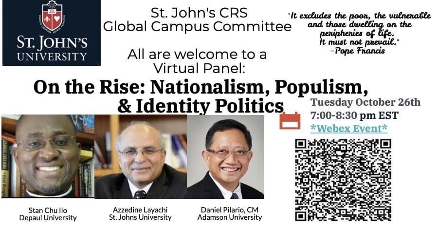 Join us virtually for this panel on nationalism, populism, and identity politics on Tuesday from 7:00-8:30 pm Eastern time