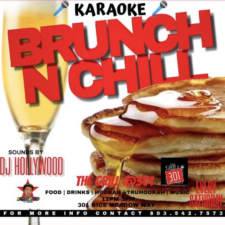 301bargrill's tweet photo. Good morning family and friends. 

Your team at the Grill is offering every Saturday brunch starting at 12.00 -3.00 pm with music by DJ Hollywood. 

All items are $10.00. 
Glass of Mimosa $3.00
Kraft of Mimosa $15.00

Come join us and watch your favorite college football team. https://t.co/WhTeBSnly0