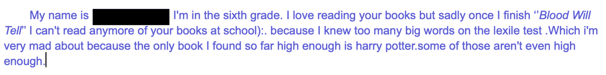 aprilhenrybooks's tweet photo. Ugh, please please please don't tell students they can only read books at a certain Lexile level. Reading should be a joy, not a chore. https://t.co/xCeepPObLS