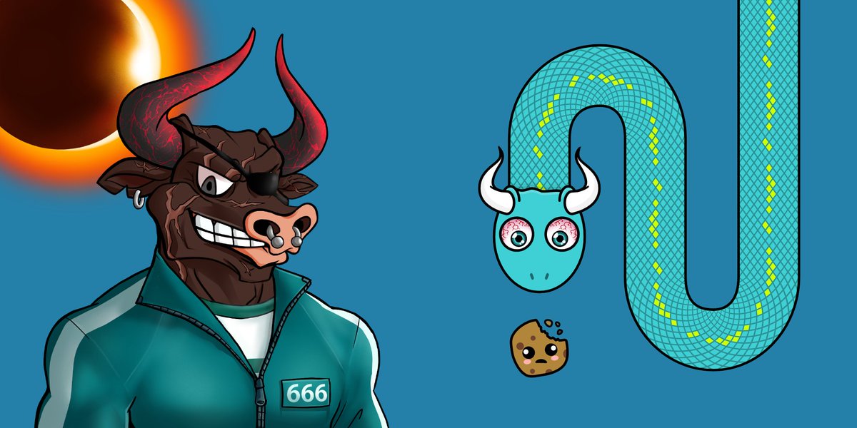 We are partnering with <a href="/ICSnakes/">ICSnakes 💎🐍</a> to give away 1 Snake🐍&amp; 1 Bull🐂!

1⃣Follow <a href="/ICSnakes/">ICSnakes 💎🐍</a> &amp; <a href="/DBulls_NFT/">Dfinity Bulls NFT</a> 
2⃣Retweet, Like and Tag 3 friends
3⃣Join our Discords
discord.com/invite/H9YUpwV… 
discord.gg/GBSNhYeGxh

Winners will be announced in next 48hours ⏰

#NFT #ICP