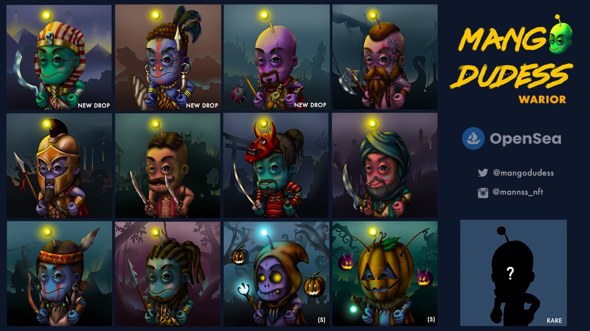 mangodudess's tweet photo. 🔥 NEW DROP 🔥

Warrior Mango Dudes #MD001 - #MD011
Please waiting for RARE ITEM next week!! 

Next Theme - Legendary Musician 🎸🎼
#MD012 - #MD022

STAY TUNED!! 🥭✊ 

🌊 https://t.co/rgg4jzhx54
👾 Talk - 
https://t.co/EvCRWHRkLG

#MangoDudessCollection #NFTdrop #NFTCommunity https://t.co/FHJF9pTyXl