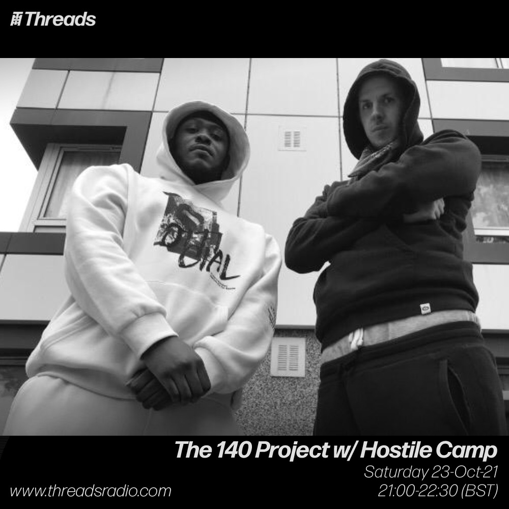 the_140_project's tweet photo. TONIGHT 21:00 - 22:30 back on @threadsradio for a Saturday nite special with @hostilecamp 💥

Interview and live set ft. @SnapztheTallone &amp; @HoodzTBE on the lyrics ⚡⚡⚡

140 resident @abstrktd jumping on the ones and twos 🎧

#grime #grimemusic #shellingz #140bpm #dubstep https://t.co/nf4w2qgvfK