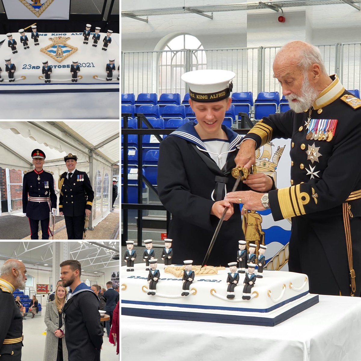 Today we celebrated the rededication of @HMSKingAlfred in the presence of His Royal Highness Prince Michael of Kent, GCVO, Commodore-in-Chief of the Maritime Reserves. A fantastic waterfront Unit delivering naval training & professional development in the heart of #Portsmouth