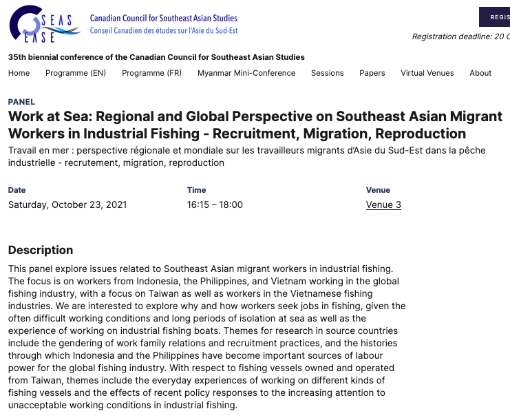 work_at_sea's tweet photo. Join us today at the @CCSEAS_CCEASE conference as we present some of our work!

https://t.co/mSIgK5aUkI

@MalMacdonnell #fisheries #migrantworkers #safeoceans #humanrightsatsea #commercialfishingnews https://t.co/He7OLt2xoQ