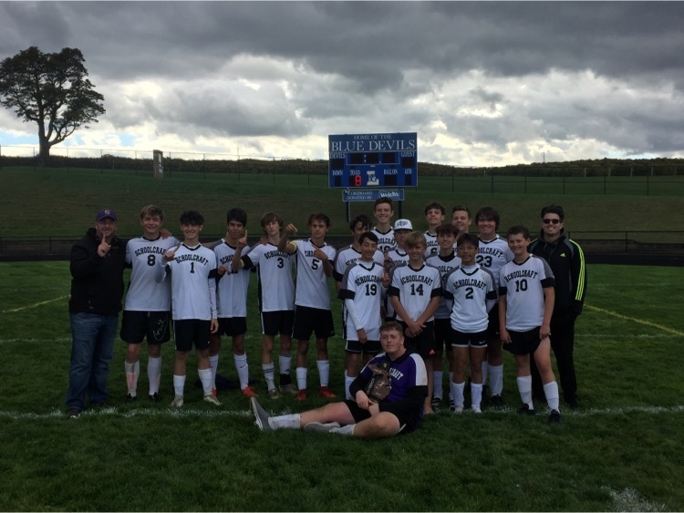 SCSEagles1's tweet image. Schoolcraft boys soccer defeats Cassopolis 7-2 for the District Championship! Go Eagles!