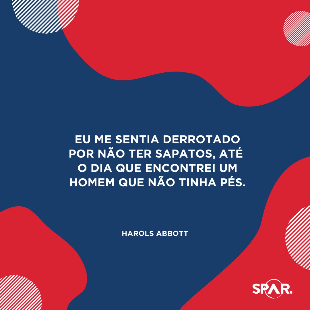 sparnet's tweet photo. "Eu me sentia derrotado por não ter sapatos, até o dia que encontrei o homem que não tinha pés."

#marketingdigital #pme #SP #alphaville #socialmedia #videomaker #digital #mkt |https://t.co/mWhvmLCvwU 🚀🚀🚀 https://t.co/A4LFBWGs7R
