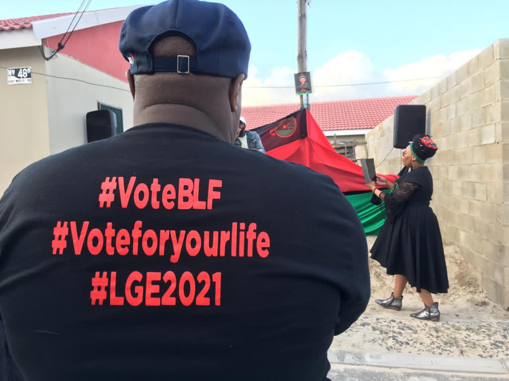 BLFSouthAfrica's tweet photo. [In Pictures]: BLF Comrades in Delft The Hague Ward 13, Cape Metro (@BlfCapeMetro).

We are the Children of Biko.

#VoteBLF
#LGE2021 
#VoteForYourLife https://t.co/8LfpmDmqvJ