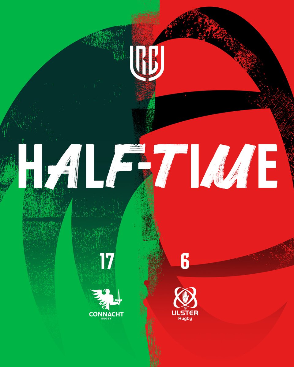 URCOfficial's tweet photo. ⏸ HALF-TIME ⏸
An action-packed half at the Aviva Stadium as @connachtrugby lead @UlsterRugby
#URC | #CONULS https://t.co/9cuy2U2XJp