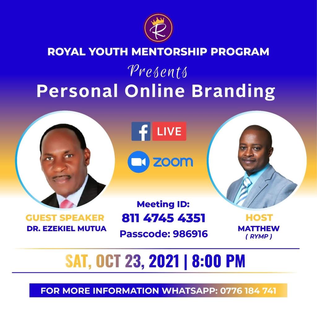 EmodiaBenjamin's tweet photo. "None of us understand the impact of their actions until history is written" @EzekielMutua #DrEzekielMutuaOnRYMP #RYMPTransforms @ProgramRoyal https://t.co/BqxxajuDlr