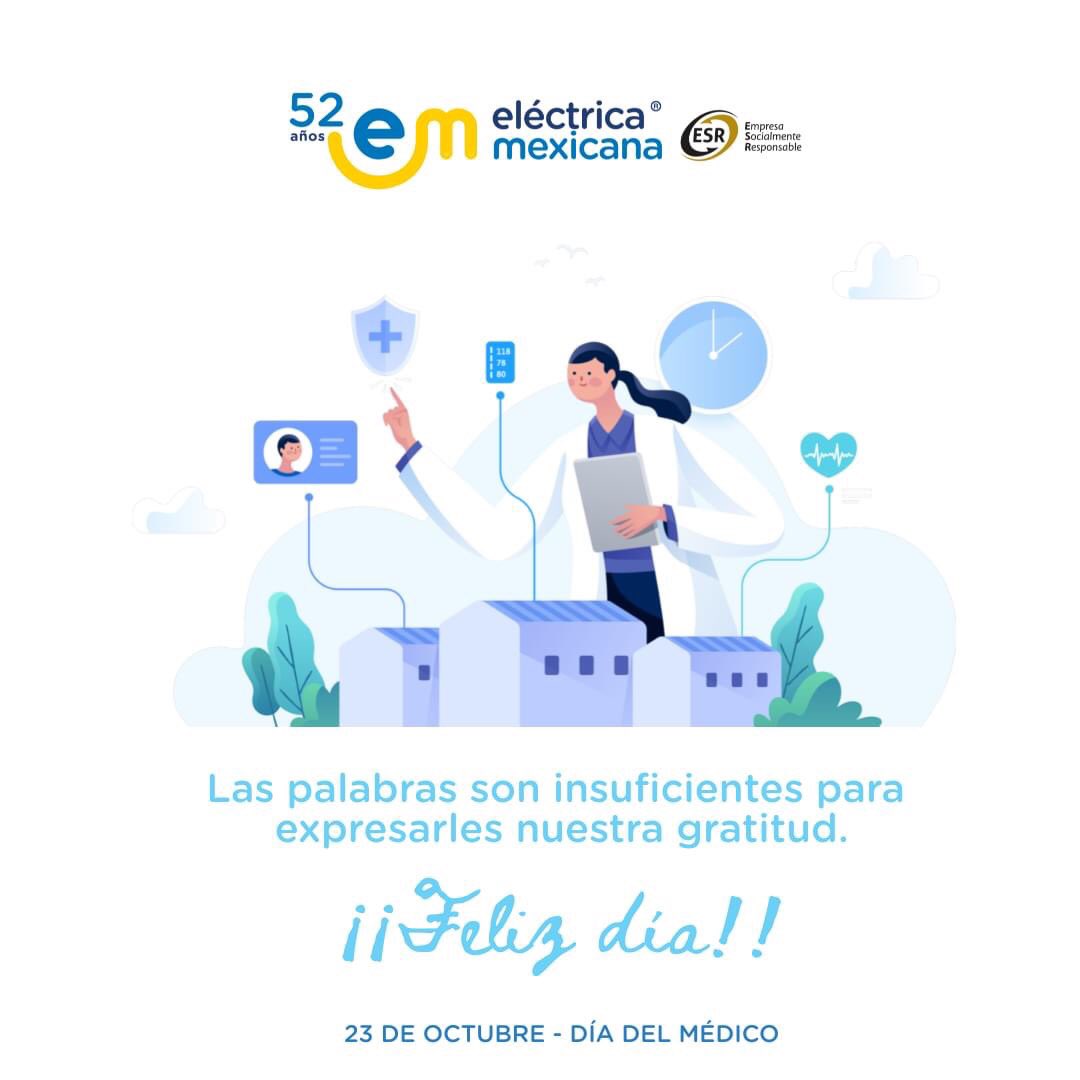 Infinitas gracias a todas y todos los médicos en su día y también a quiénes están estudiando para llegar a ser. <a href="/e_ruizayala/">Emiliano Ruiz-Ayala</a> <a href="/FundElectricaM1/">@FundElectricaMexicana</a> <a href="/SamFdz1/">Sam FG</a> <a href="/rnavarrohdz/">Rodolfo Navarro</a> @CoparmexOaxPdte <a href="/Coparmexoaxaca/">COPARMEX Oaxaca</a> <a href="/bremicc1/">bremicc ingeniería, comercio y construcción</a> <a href="/RaulRuizRobles/">Raul Ruiz Robles</a>