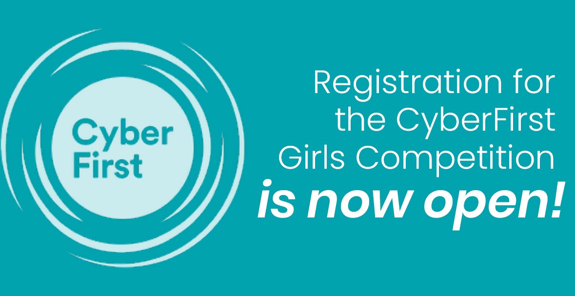 Girls!

The #CyberFirst Girls Competition is back for 2022! Registration is now open so it's time to get your team together... 👩‍💻

#GirlsComp22

ncsc.gov.uk/cyberfirst/gir…