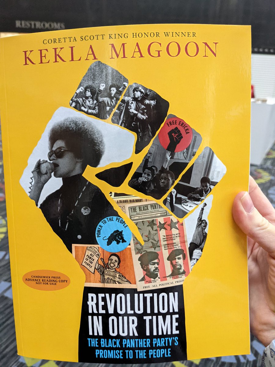 MonicaTolva's tweet photo. I was crying and clapping for author @KeklaMagoon. She says shelving her new book #RevolutionInOurTime is as important as other #civilrights actions. Come find it on our #VHReads shelves! Thank you #AASL21 for the chance to be inspired and uplifted. @District128 @D128Union https://t.co/fu4IIzMnpT