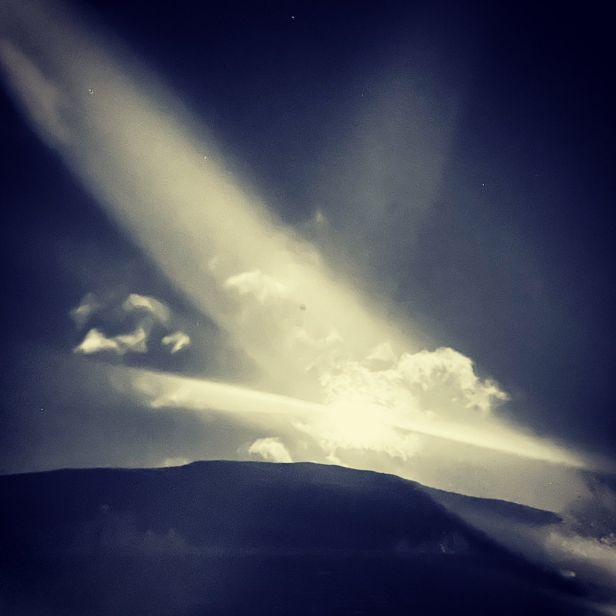 The moon shining out above the Lake District skyline last night.

How’s your weekend going?