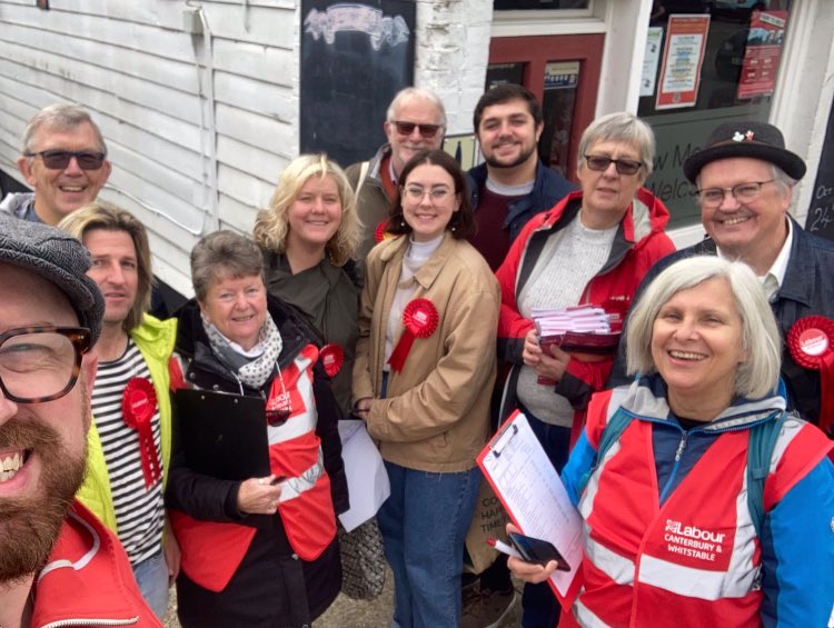 WhitLab's tweet photo. Out on the #labourdoorstep today for the Gorrell by-election. Lots of positive comments about our hard working Labour Councillors @MrWhitstable &amp; Valerie Kenny. Dane Buckman is our candidate to join them and make a team working for #Whitstable. Vote 🗳 Dane Buckman November 18th https://t.co/Lz1O5slzHc