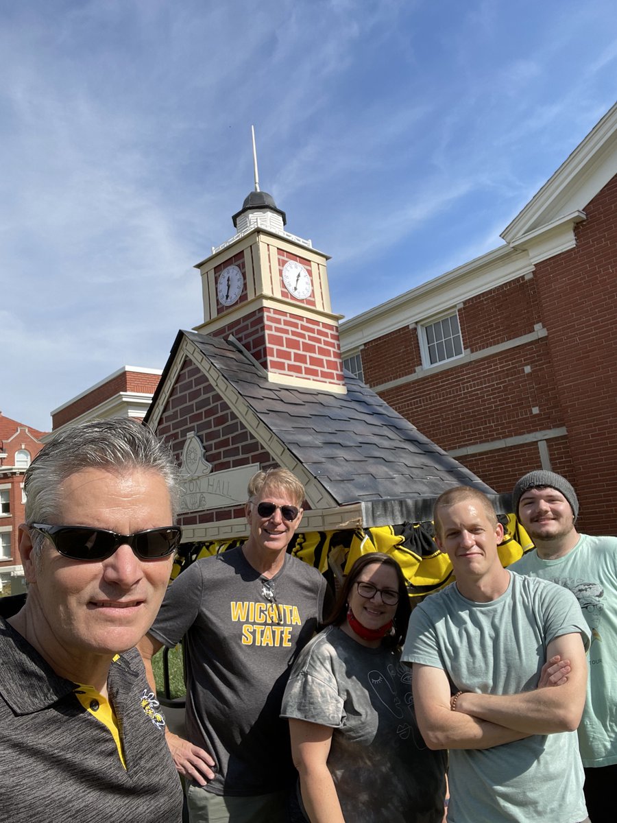 Hanging out this afternoon at trunk or treat, checking out the Morrison Hall float, made by <a href="/WSUshiftspace/">Shift Space</a> and the <a href="/wsu_adci/">Art, Design and Creative Industries</a> community and social practice class. Go Shockers!  👏🏻#Shockerhomecoming