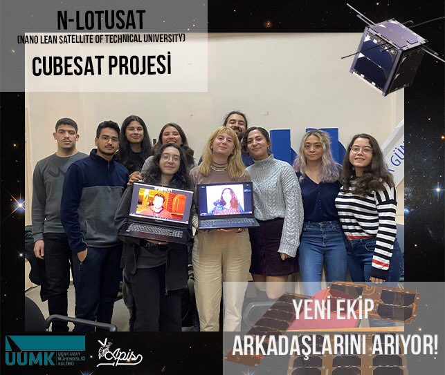 ituuumk's tweet photo. Geçtiğimiz dönemden beri çalışmalarını sürdüren n-LOTUSat (Nano Lean Satellite of Technical University) küp uydu projemizde çalışmak üzere yeni ekip arkadaşları arıyoruz! 🥳 https://t.co/ahs73KfU3G