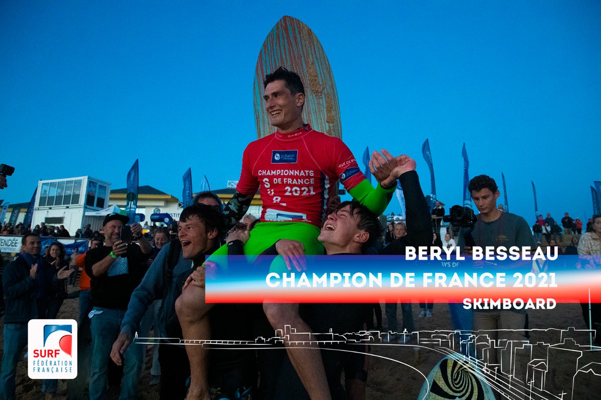 SurfingFrance's tweet photo. #CDFsurf2021 - Bravo à Beryl Besseau, champion de skimboard 2021 ! 🏆
@Dacia_FR @BanquePopulaire @Sports_gouv @VilleDesSables https://t.co/T1yMSy06FP