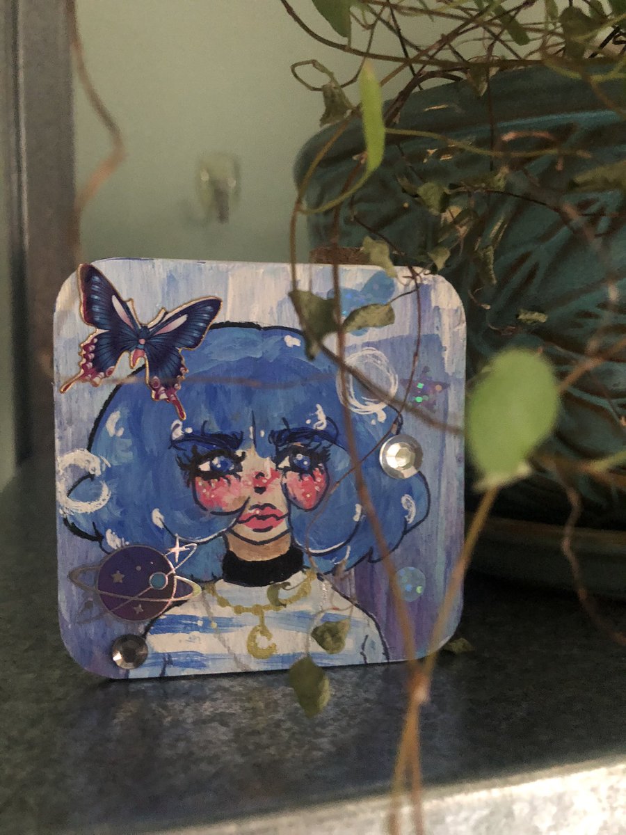 SHES HERE YALL!! #painting #woodcanvas #oc