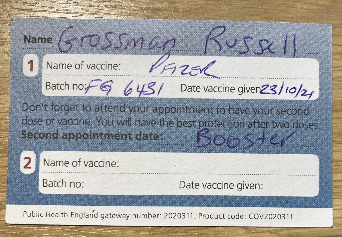 Russell Grossman (@russellgrossman) on Twitter photo Got my #COVID19 booster this afternoon. Only praise to <a href="/HarrowEastPCN/">Harrow East Primary Care Network</a> for a very well run operation at #honeypotmedicalcentre. Everyone who is medically able should #getyourbooster. #dontdelay. Got my #COVID19 booster this afternoon. Only praise to <a href="/HarrowEastPCN/">Harrow East Primary Care Network</a> for a very well run operation at #honeypotmedicalcentre. Everyone who is medically able should #getyourbooster. #dontdelay.