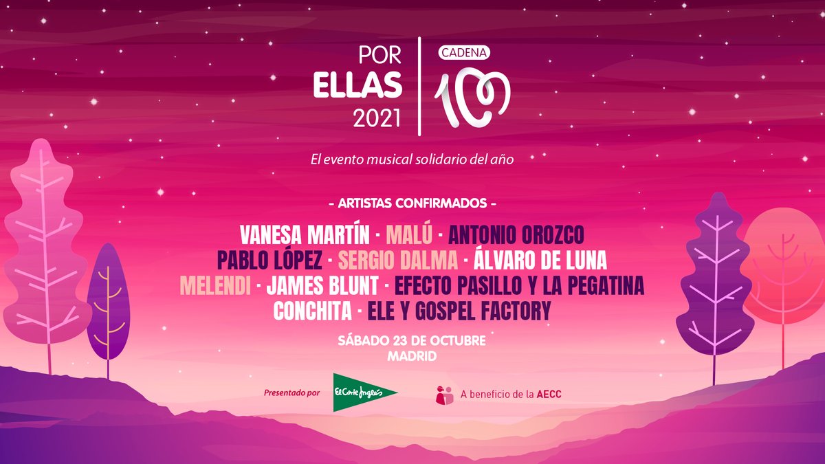 JaviYMar's tweet photo. ¡Estamos en directo en #CADENA100PorEllas! 
 📲  Síguelo en https://t.co/43a0NIlwGf 
 📻 En tu radio en CADENA 100
 📺  Y en televisión en Divinity 
#CADENA100PorEllas #DivinityPorEllas https://t.co/aqTXybyWpe