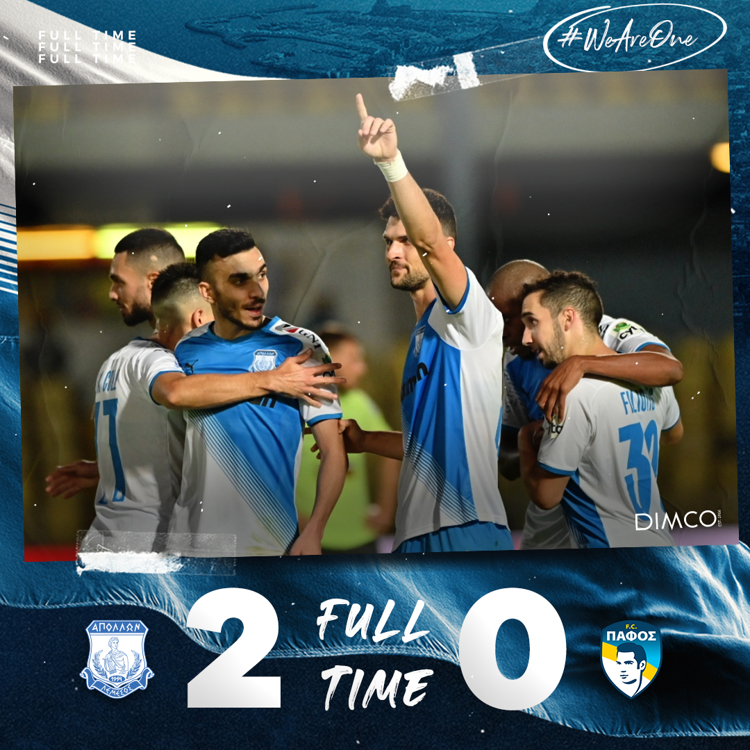 APOLLONOFFICIAL's tweet photo. ⏱ #FullTime | 2⃣-0⃣ | ΤΕΛΟΣ ΑΓΩΝΑ 🔵⚪

#ApollonFC #WeAreOne #ApolPaf https://t.co/xP0QwC7UPK